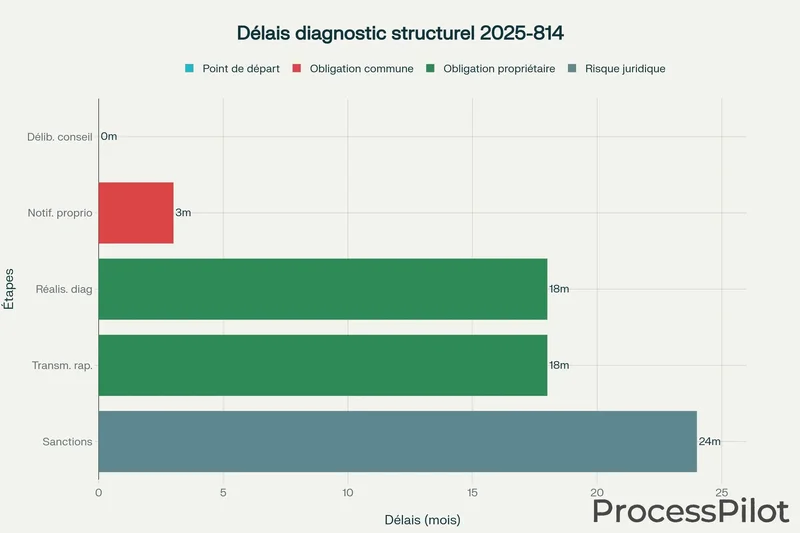Chronologie des obligations du diagnostic structurel selon le décret n° 2025-814